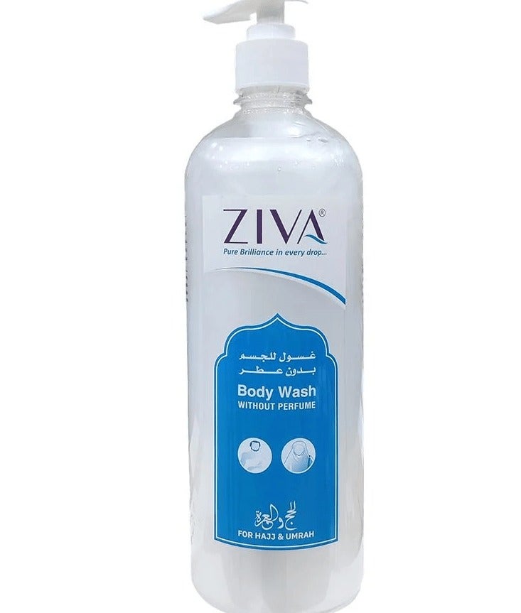 Ziva Body Wash, Fragrance-Free For Hajj and Umrah – 850ml